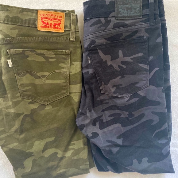 2 pair Levi’s 711 Skinny ankle camo jeans - Picture 3 of 6